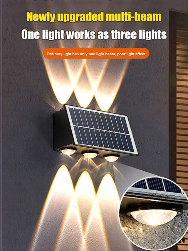 🔥 Solární nástěnná lampa pro venkovní použití