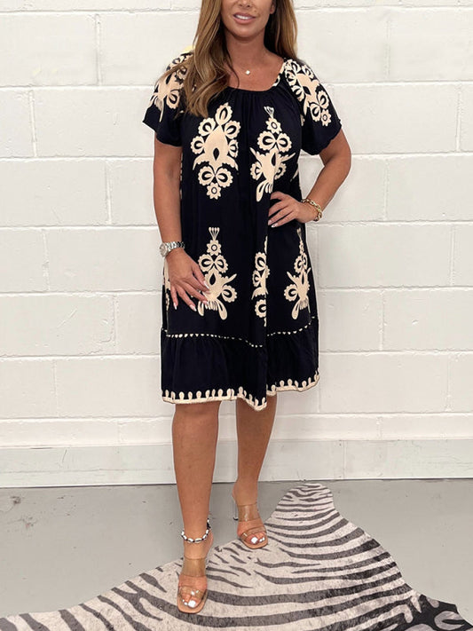 💃Geometryczna sukienka z kwadratowym dekoltem