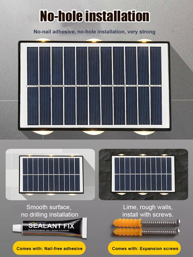 🔥 Solární nástěnná lampa pro venkovní použití