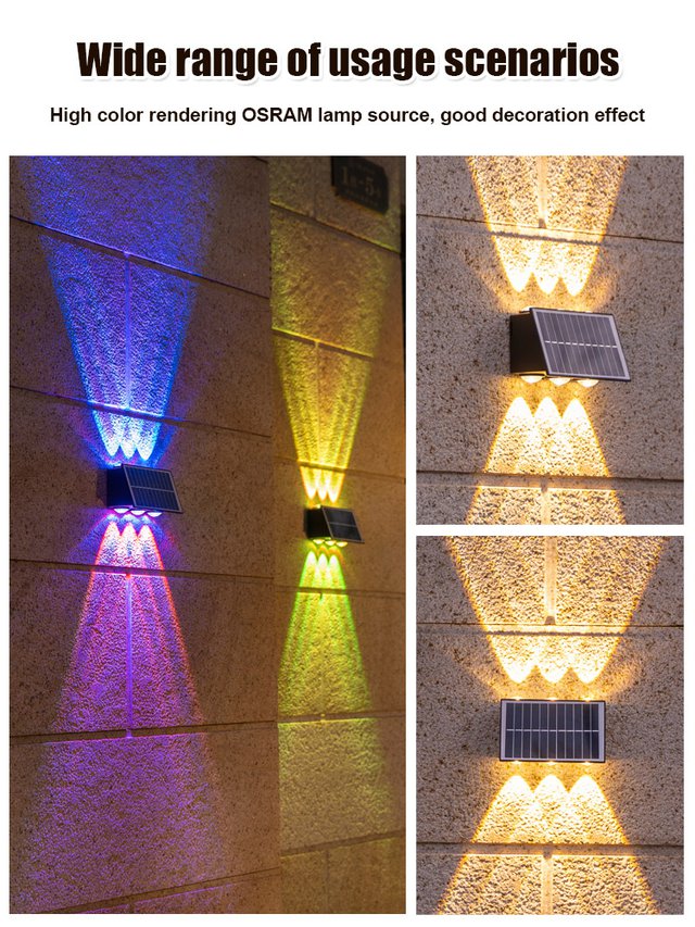 🔥 Solární nástěnná lampa pro venkovní použití