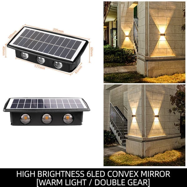 🔥 Solární nástěnná lampa pro venkovní použití