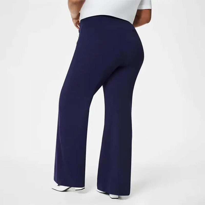 🔥 Dámské plus size kalhoty s vysokým sedem a širokými nohavicemi