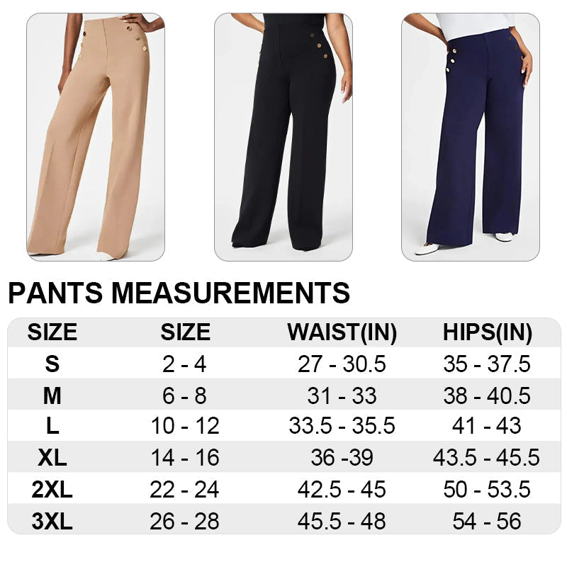 🔥 Dámské plus size kalhoty s vysokým sedem a širokými nohavicemi