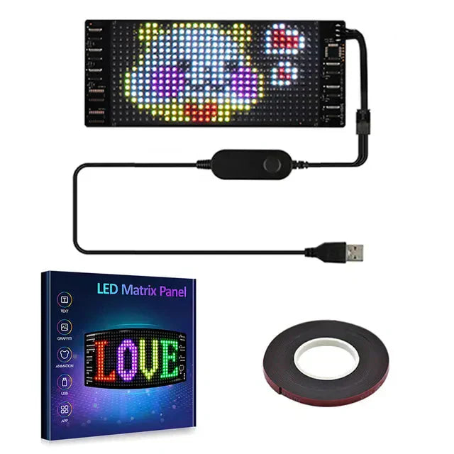 ✨ Flexibilní displej Bluetooth LED ve vozidle🚗