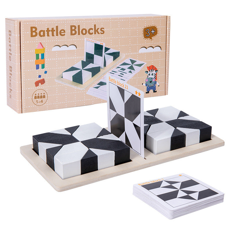 🎅Tvořivé černobílé blokové puzzle pro děti