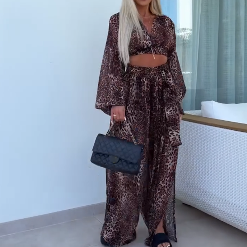 Dvoudílná souprava s leopardím potiskem Summer Blend