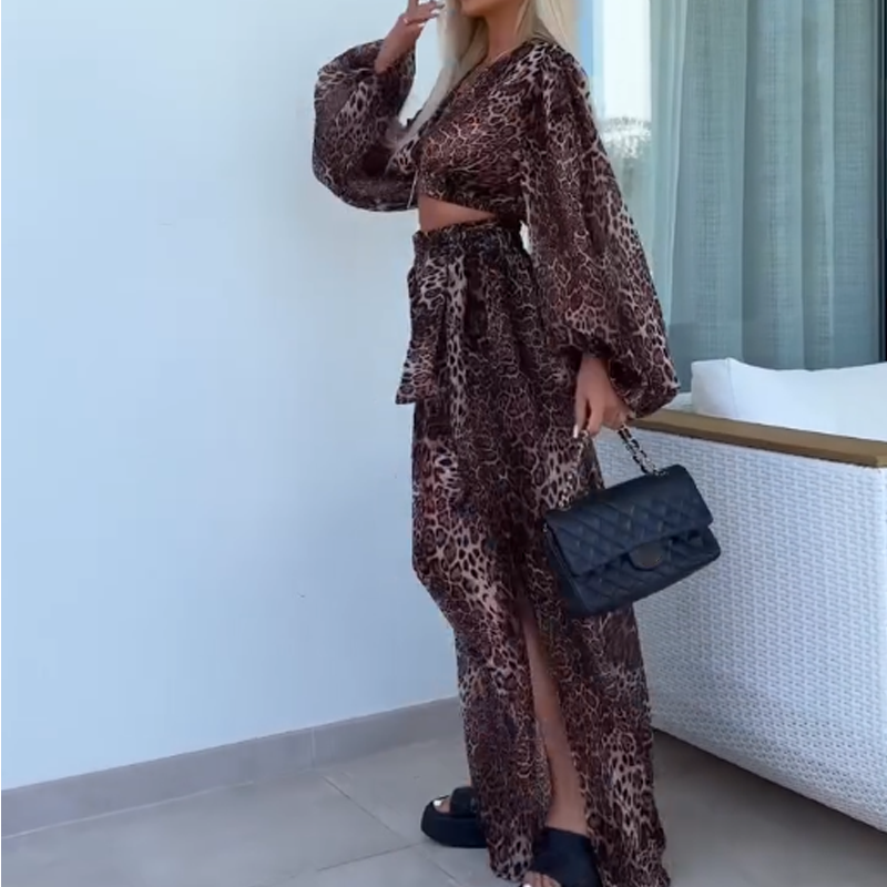 Dvoudílná souprava s leopardím potiskem Summer Blend
