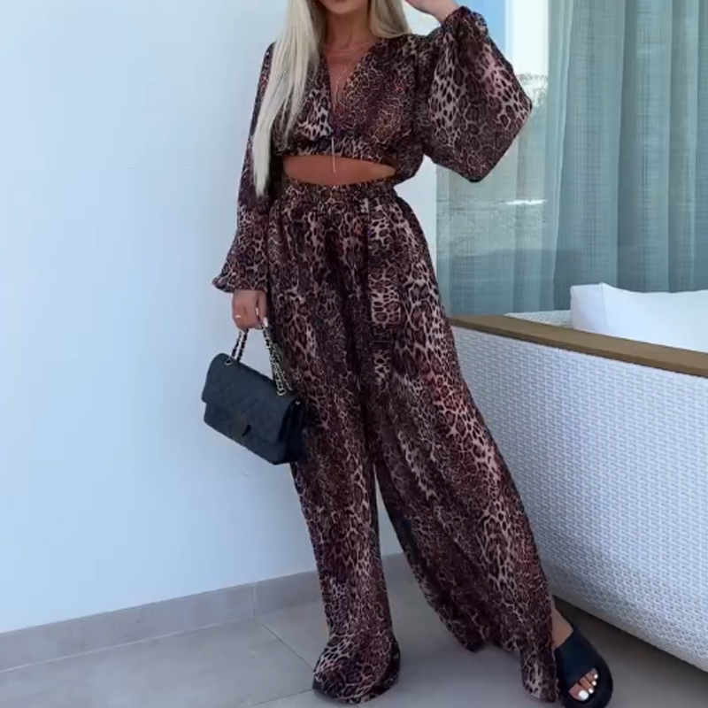 Dvoudílná souprava s leopardím potiskem Summer Blend