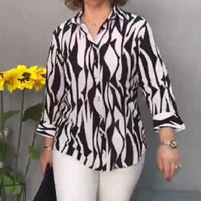 🏖️Dámská ležérní košile s potiskem a 7 rukávy🌼