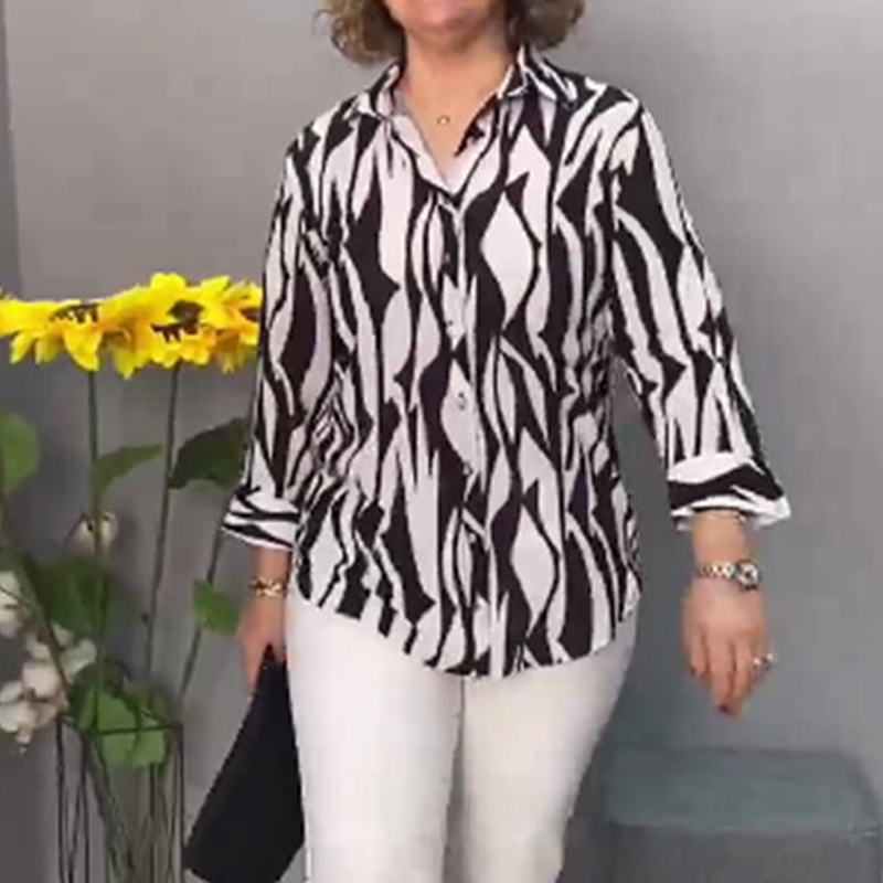 🏖️Dámská ležérní košile s potiskem a 7 rukávy🌼