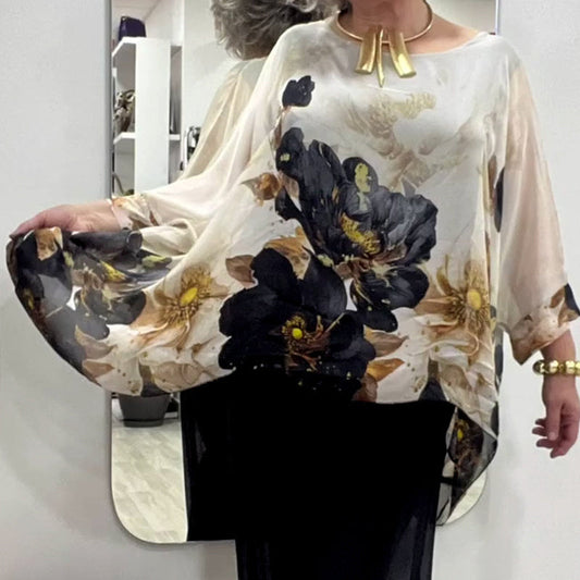 💖Dámský ležérní top s klasickým výstřihem a potiskem