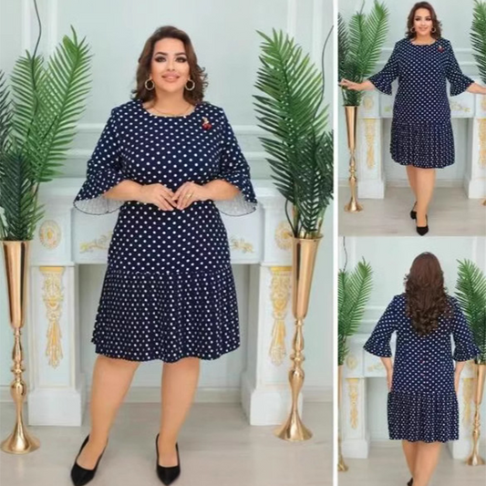 👗 Puntíkované šaty s volány