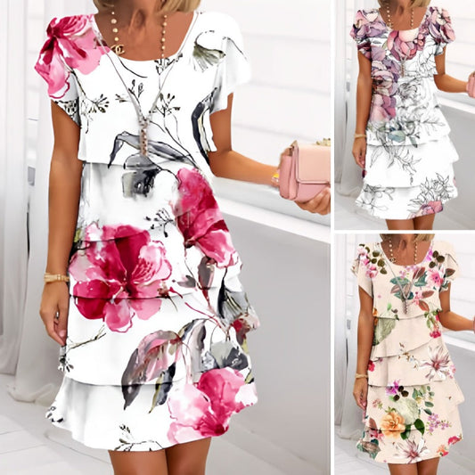 🌸 Vrstvené mini šaty v linii A