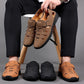 Užijte si chůzi bez únavy nohou – pánské stylové kožené duté sandály. Na dobírku! 👞