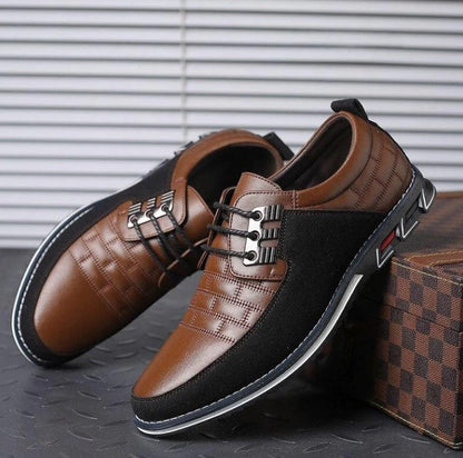 👞Italská klasická pánská obchodní ručně vyráběná kožená obuv