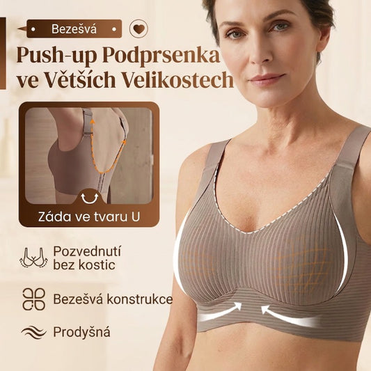 Zvedněte a vytvarujte bez nepohodlí – bezešvá push-up podprsenka. Možnost dobírky! 💕