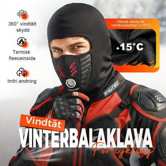 🧢 Vindtät helmask för vinterbruk, unisex
