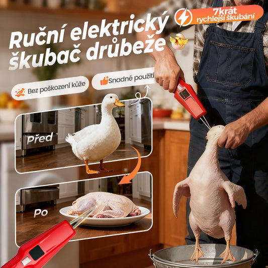 Zbavte se ručního škubání – elektrický stroj na škubání drůbeže. Na dobírku! 🐔