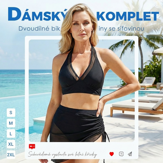 Zvýrazněte své křivky a skryjte bříško – dámské bikiny s vysokým pasem ze síťoviny. Na dobírku! 👙