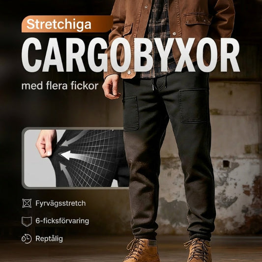 👖 Slitstarka, elastiska arbetsbyxor med flera fickor