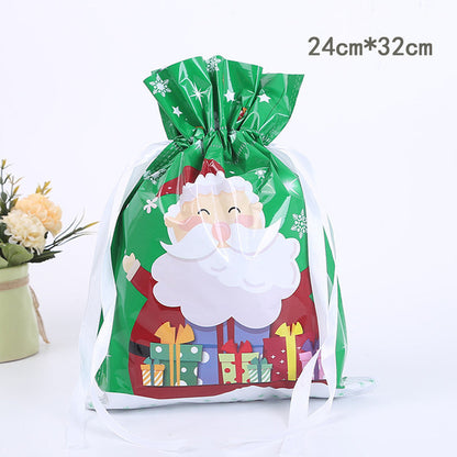 🎅Vánoční dárkové tašky se stahovací šňůrkou (biologicky rozložitelné)