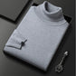 Herrar Premium Turtleneck Tröja i Enfärgad 👔