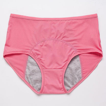 Zůstaňte v suchu a bez starostí po celý den – bavlněné kalhotky s vysokým pasem proti protečení. Na dobírku! 🌸