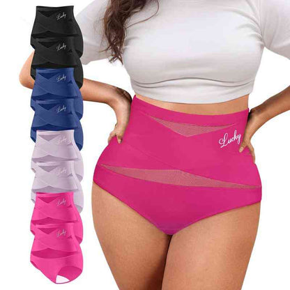 ✨ Högmidjade shapewear-trosor i stora storlekar, med korsad design som slimmar magen