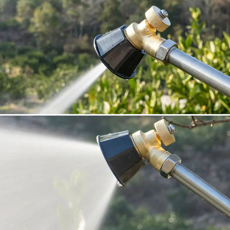 High pressure air vortex spray nozzle for agricultural applications