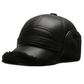 🎩🧢 Ny vintermössa för män i fårskinn med platt topp och öronskydd