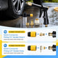Vylepšená vysokotlaká vodní pistole JetSmart™💦Ergonomická rukojeť • Zesilovací tryska • Hadice v balení – Výkonná myčka aut🚗 Zavlažování zahrady🌻Snadné použití!👍