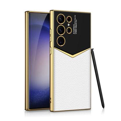12H odolnost povrchu proti poškrábání – elektrolytický kožený kryt pro Samsung S23 Ultra. Na dobírku! 💎