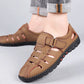 Užijte si chůzi bez únavy nohou – pánské stylové kožené duté sandály. Na dobírku! 👞