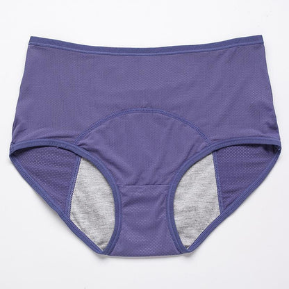 Zůstaňte v suchu a bez starostí po celý den – bavlněné kalhotky s vysokým pasem proti protečení. Na dobírku! 🌸