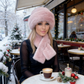 🔥 VINTERREA 50% RABATT! ❄️ Fluffig Pälskeps – Varm Vinterkeps + Gratis Matchande Halsduk (Endast 7 Kvar) ⏰