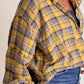 🏆Dámská kostkovaná košile s knoflíky Mineral Washed Button Down