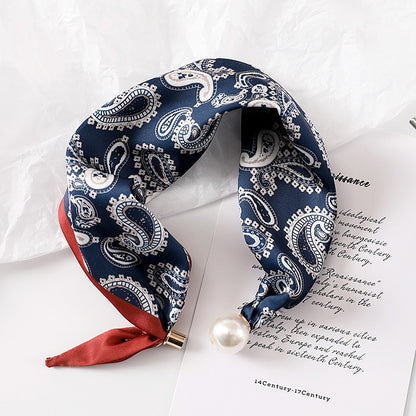 🌸Mjuk scarf med magnetiskt pärlspänne | Ingen knut behövs – enkel elegans på några sekunder