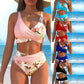 Vyhlaďte břicho a získejte zeštíhlující siluetu – dámský květinový bikini set s vysokým pasem. Možnost dobírky! ✨