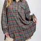 🏆Dámská kostkovaná košile s knoflíky Mineral Washed Button Down