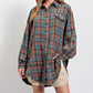 🏆Dámská kostkovaná košile s knoflíky Mineral Washed Button Down