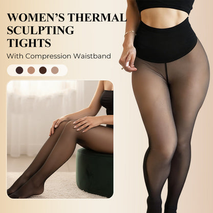 ⏳Begränsad tid 50 % rabatt⏰Termiska formande tights för kvinnor med kompressionsmidjeband💕