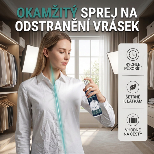 Vyhlaďte vrásky během vteřiny bez žehlení – sprej proti okamžitým vráskám. Na dobírku! ⚡