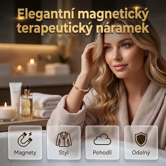 Spojte eleganci s magnetickou terapií – módní magnetický náramek s kamínky. Na dobírku! ✨