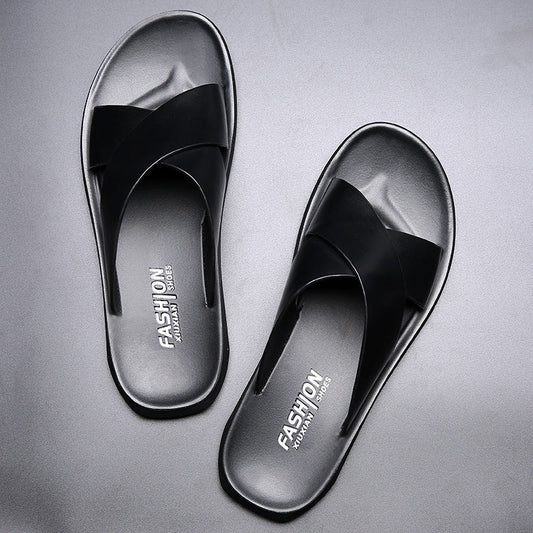 Nazujte je během vteřiny a vyrazte na pláž – pánské kožené plážové sandály. Na dobírku! 👞