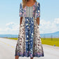 【S-4XL】👗Boho dlouhé šaty s potiskem