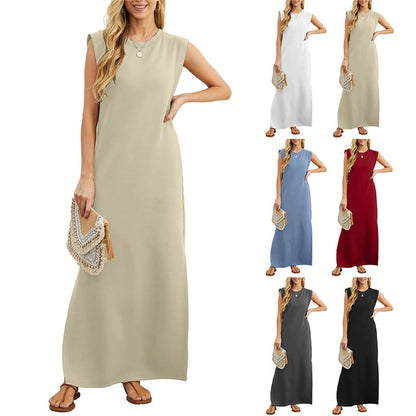 👗Dámské šaty pro volný čas bez pomačkání s rozděleným lemem✨