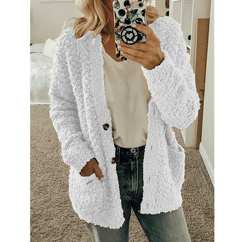 Female autumn and winter Plus size cardigan Casual velvet short jacket