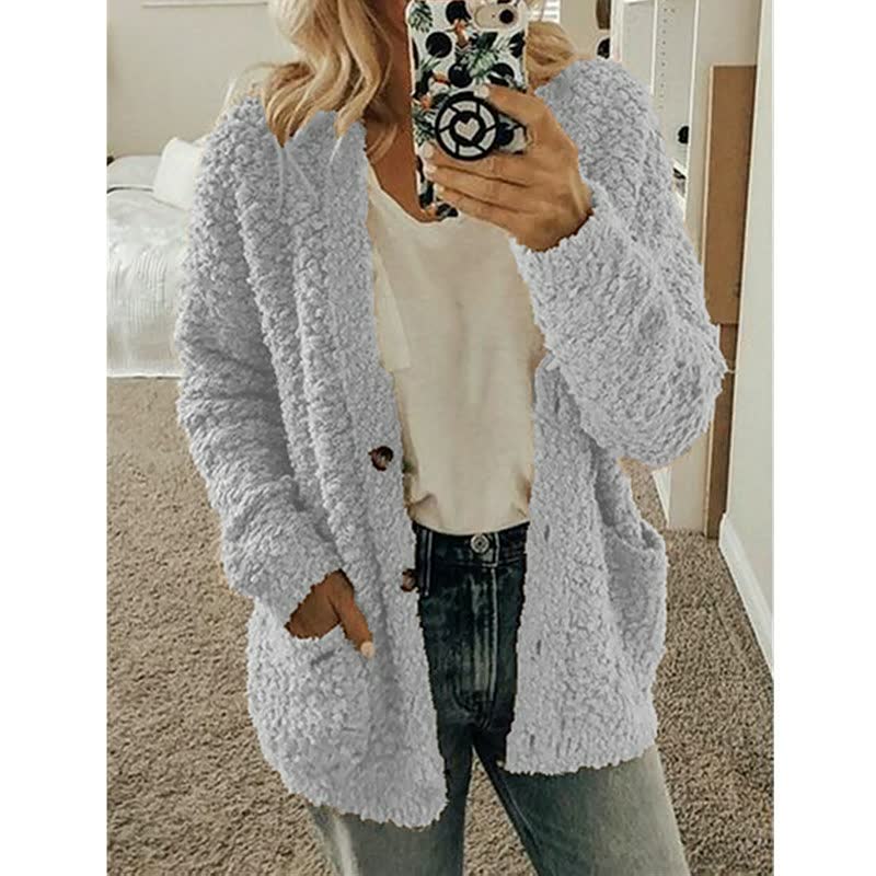 Female autumn and winter Plus size cardigan Casual velvet short jacket