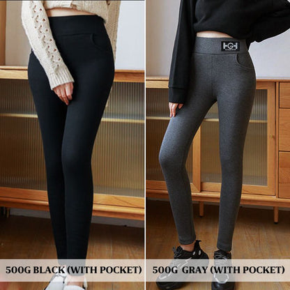 Dámské módní termokalhoty z kašmíru Slim Pants
