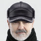 🧢🐂Nová pánská zimní čepice s ovčí kůží Flat Top Earmuffs